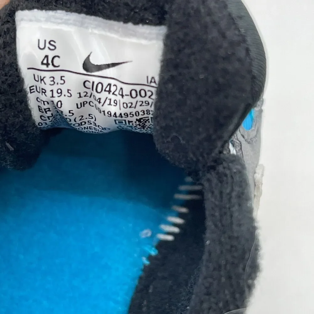 Nike Air Max 90 Crib CB Soft Bottom Baby Bootie Shoes 4C CI0424 002 Black/Gray